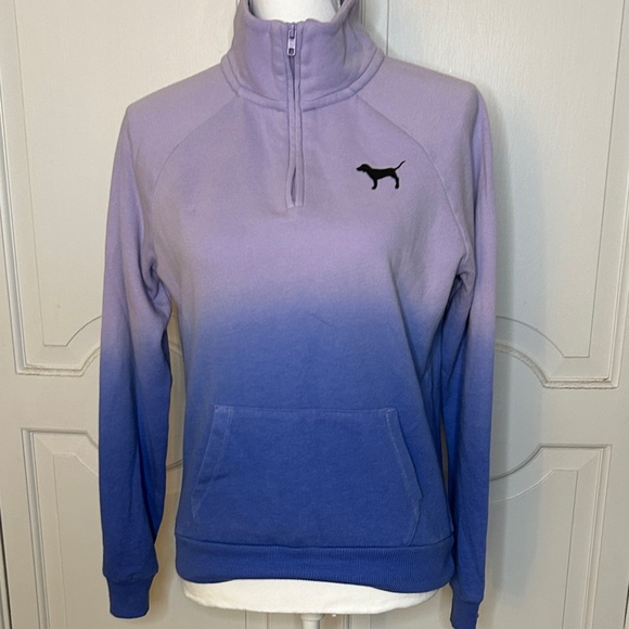 PINK Victoria's Secret Tops - Women's Victoria’s Secret PINK Ombre Quarter-Zip Pullover (XS)